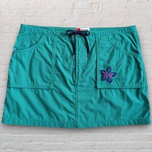 Roxy Mini Skirt in Green, Large
